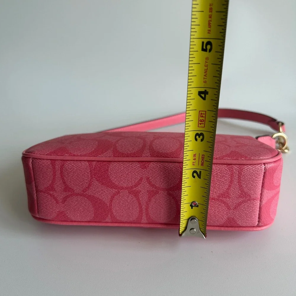 Coach Nolita 19 Pink Lemonade Signature Canvas‎ Wristlet Shoulder Bag NEW